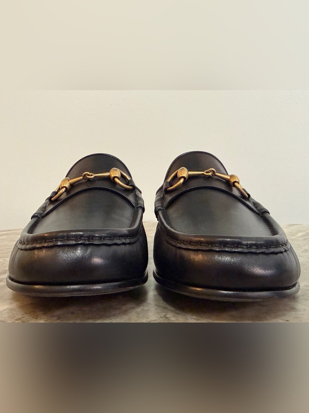 GUCCI 1953 Horsebit Leather Loafer Black Leather 9.5/10 US $1000 Brixton Jordaan - Picture 7 of 9